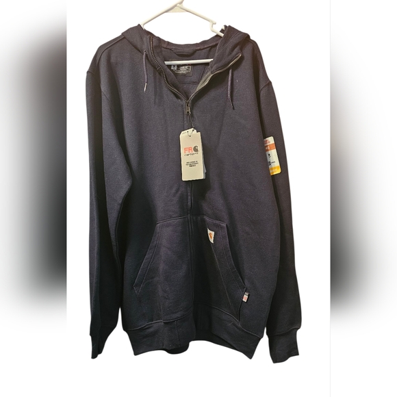Carhartt Other - Carhartt FR - CAT 3 - NWT Anti-Odor, Navy Blue Zip-Up Hoodie